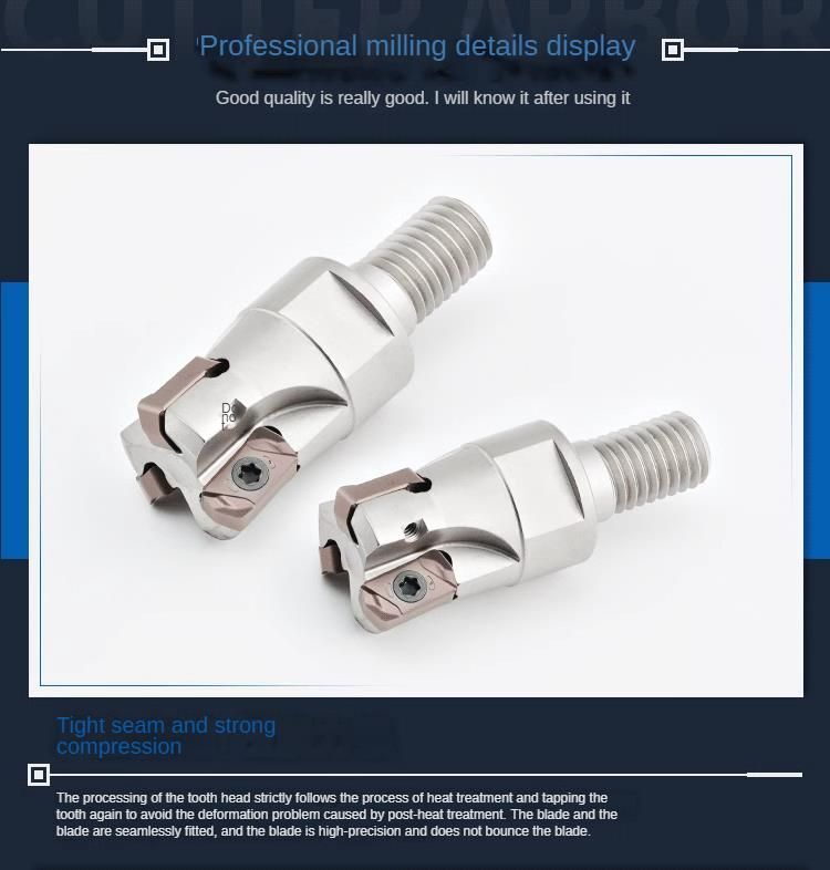 Metal Milling Cutter Head Feed Locking Tooth Tungsten Steel Shank CNC Machine