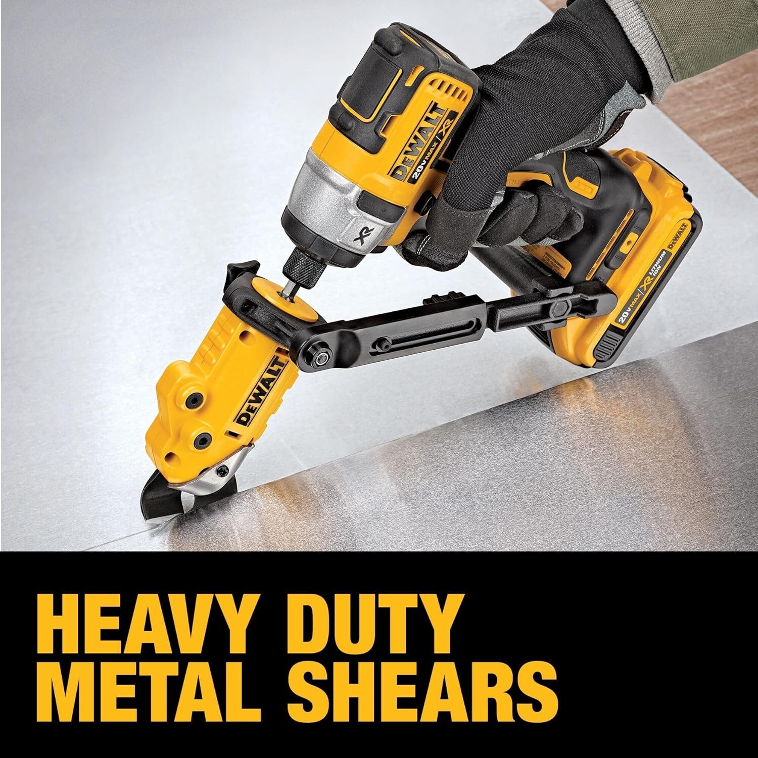 Metal Shear/Cutter Drill Attachment,360 Degree Pivoting Head, Cuts 18GA Material