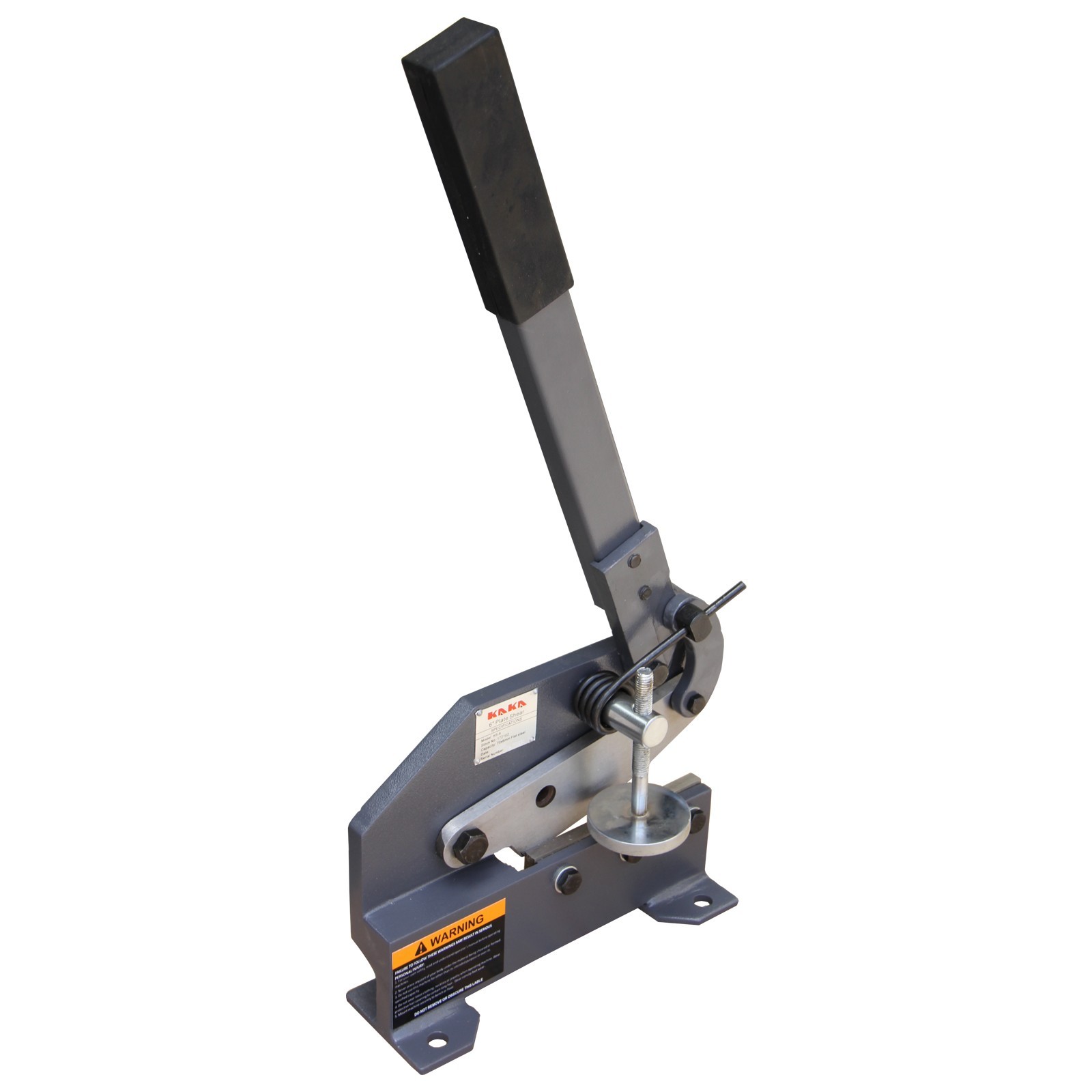 KAKA Industrial HS-6, 6-Inch Hand Plate Shear with Long Steel Handle