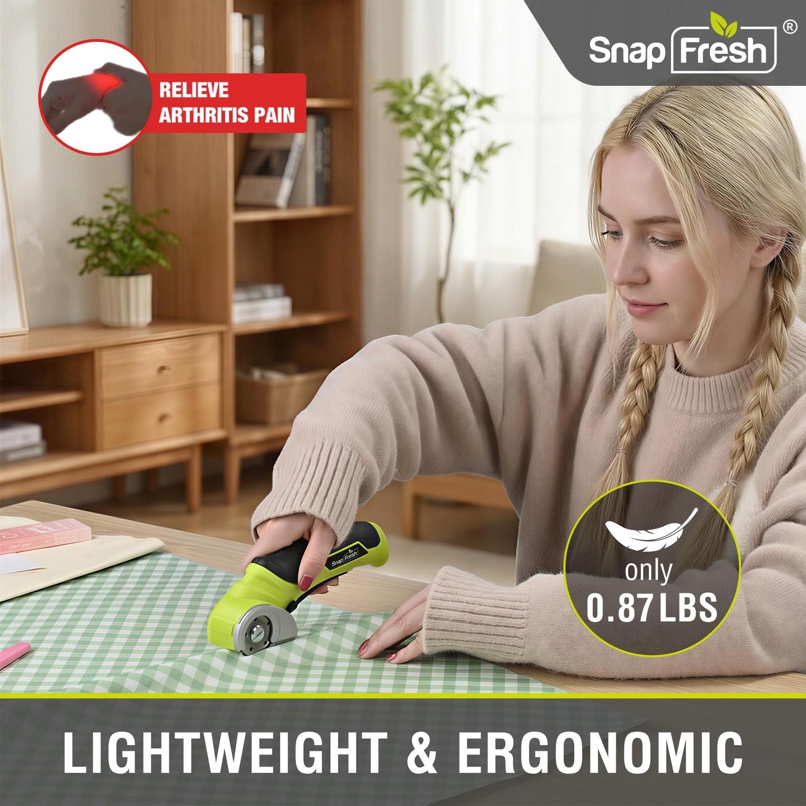Cordless Electric Scissors, 4V Electric Mini Box Cutter, Carpet & Cardboard C…