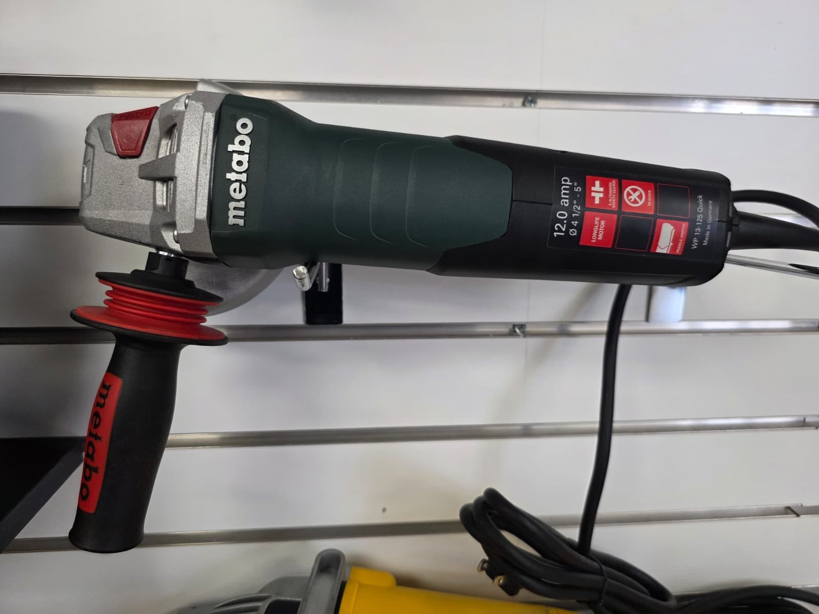Metabo WP 13-125 Quick 4-1/2″-5″ Corded Paddle Switch Angle Grinder – 603629420