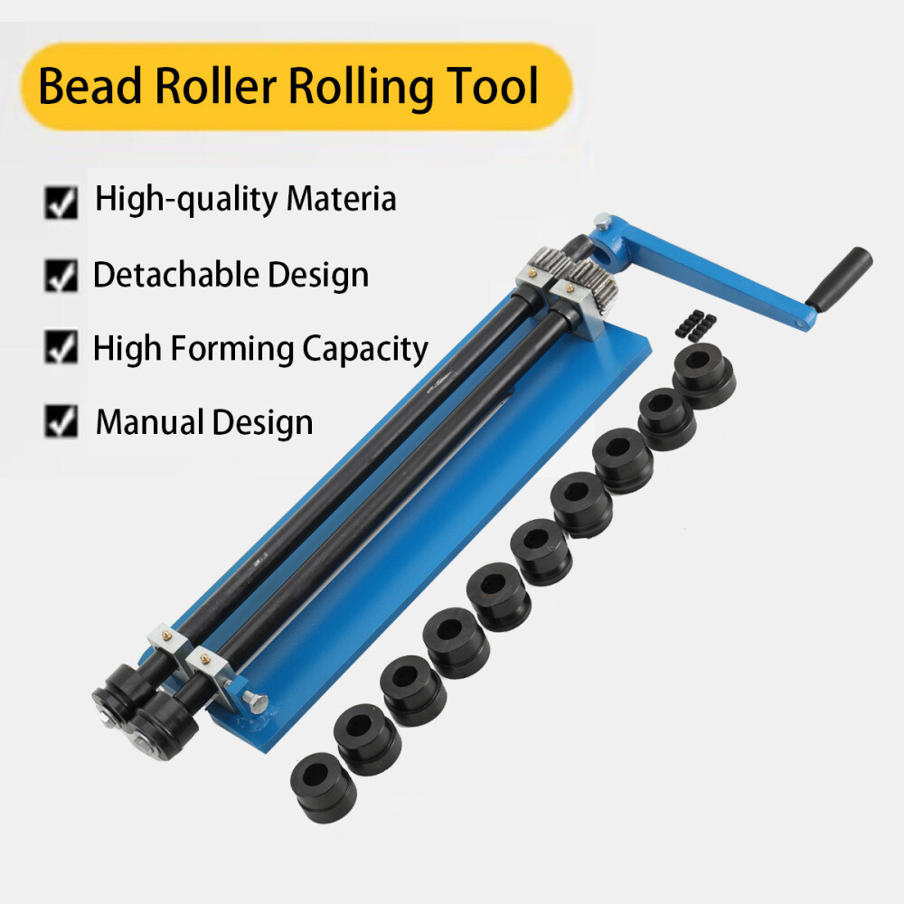 18′ Sheet Metal Bead Roller Machine w/6 Sets Dies Manual Heavy Duty Flaring Tool
