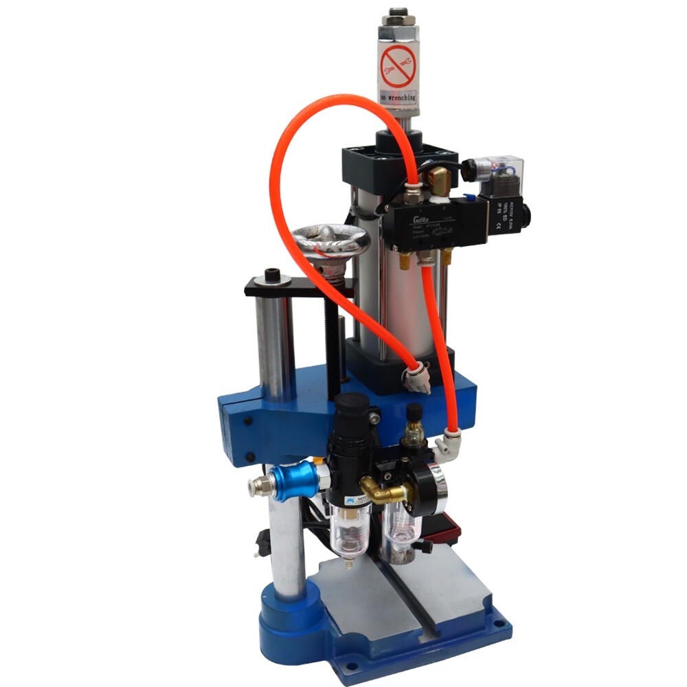 TECHTONGDA 110V 440Lb/200kg Pneumatic Punch Press Machine with 2 Buttons