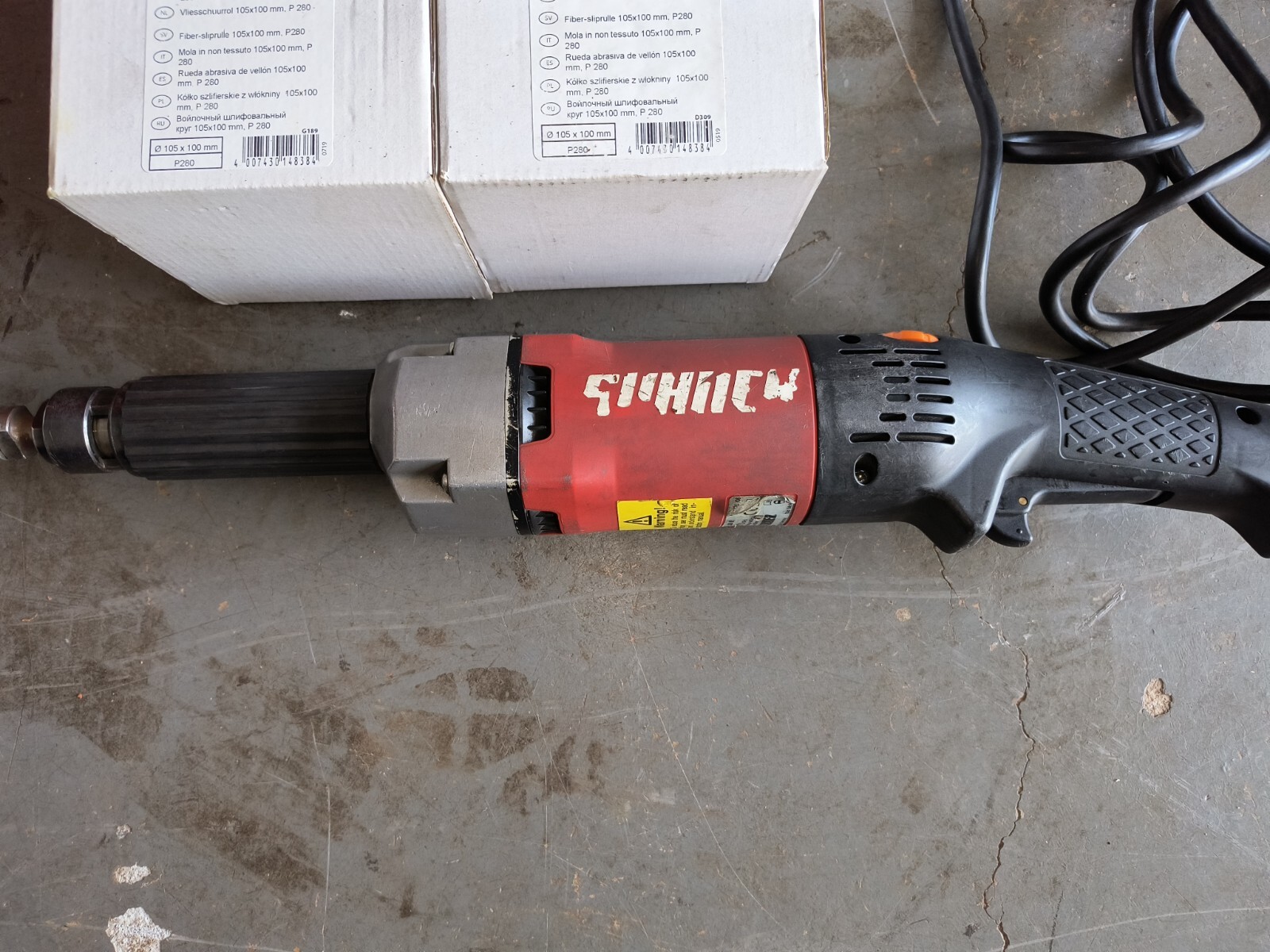 Suhner Electric Variable Speed Straight Grinder Polisher USK 6R & 4 – Flap Drums