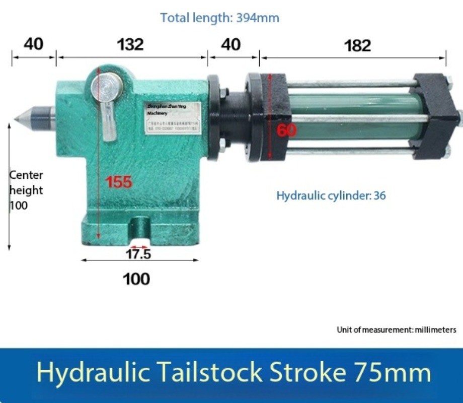 Pneumatic Lathe Tailstock Travel Automatic CNC Hydraulic Cylinder Tailstock