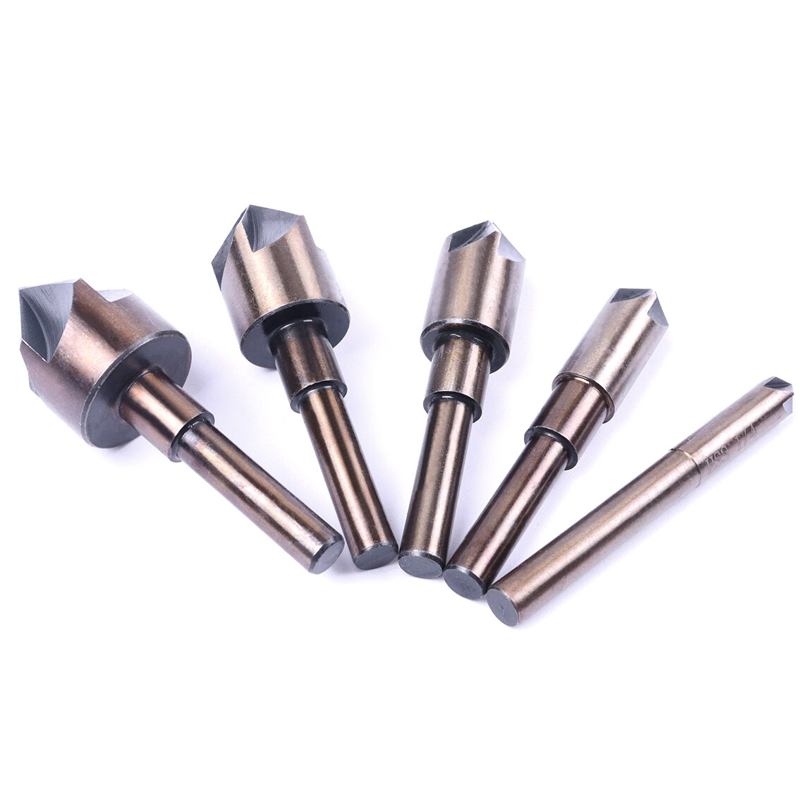Countersink Drill Bit Set, 5 Flute Chamfering Cutter for Metalworking, High Spee