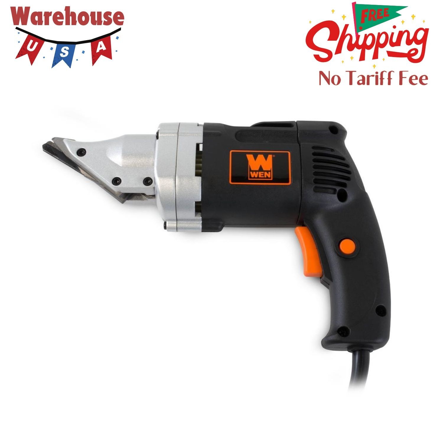 4 Amp Motor 18-Gauge Variable Speed Swivel Head Electric Metal Shear