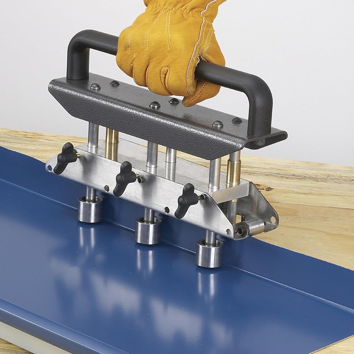 Durable 3-Station Roller Bender for 0.01-0.04 Inch Metal Plates – Versatile Use