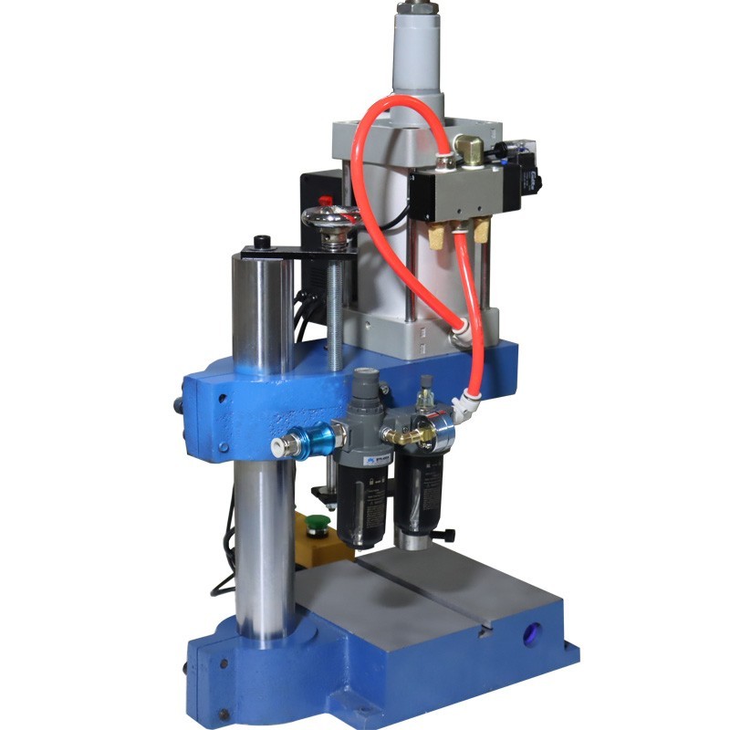 110V 1763Lb Vertical Pneumatic Punch Machine 2 Buttons Controller Adjustbale