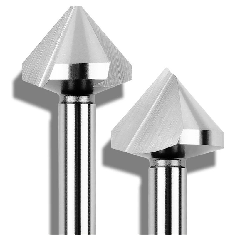 Chamfer End Mill 6.3-50mm 60/90Deg 1/3Flute HSS High Speed Steel Cutter Tools
