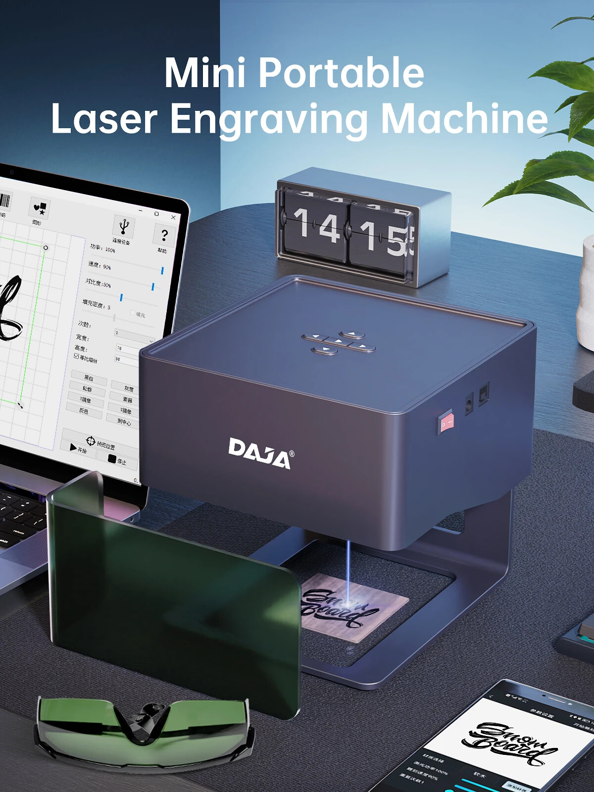 Laser Engraver CNC Diy DJ6 Laser Engraving Machine Fast Mini Logo Mark Printer