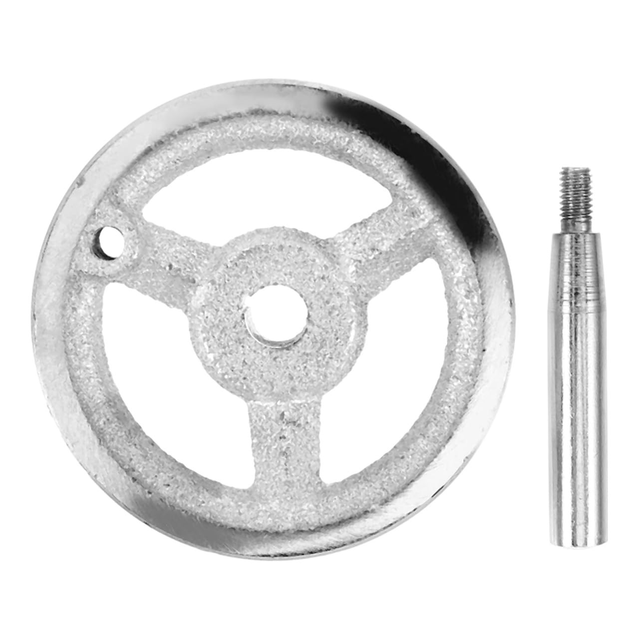 Cast Iron Handwheel Chrome Plating Square Edge Crank Handle 3.07×2.95×2.95 In