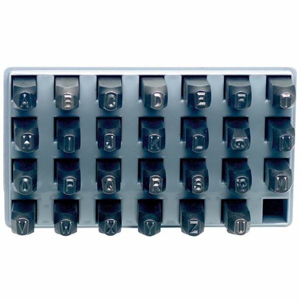 C.H. Hanson 25300 27 Pc 1/4″ Reversed Character Letter Steel Stamp Set