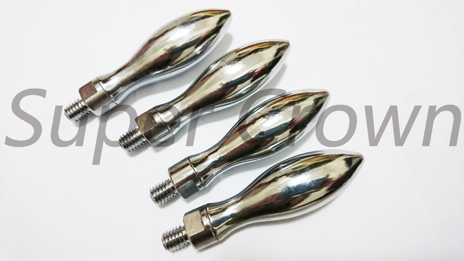 Set of 4pcs Chrome Plated Revolving Grip, 3/8 In Thread for Import Mill Machine