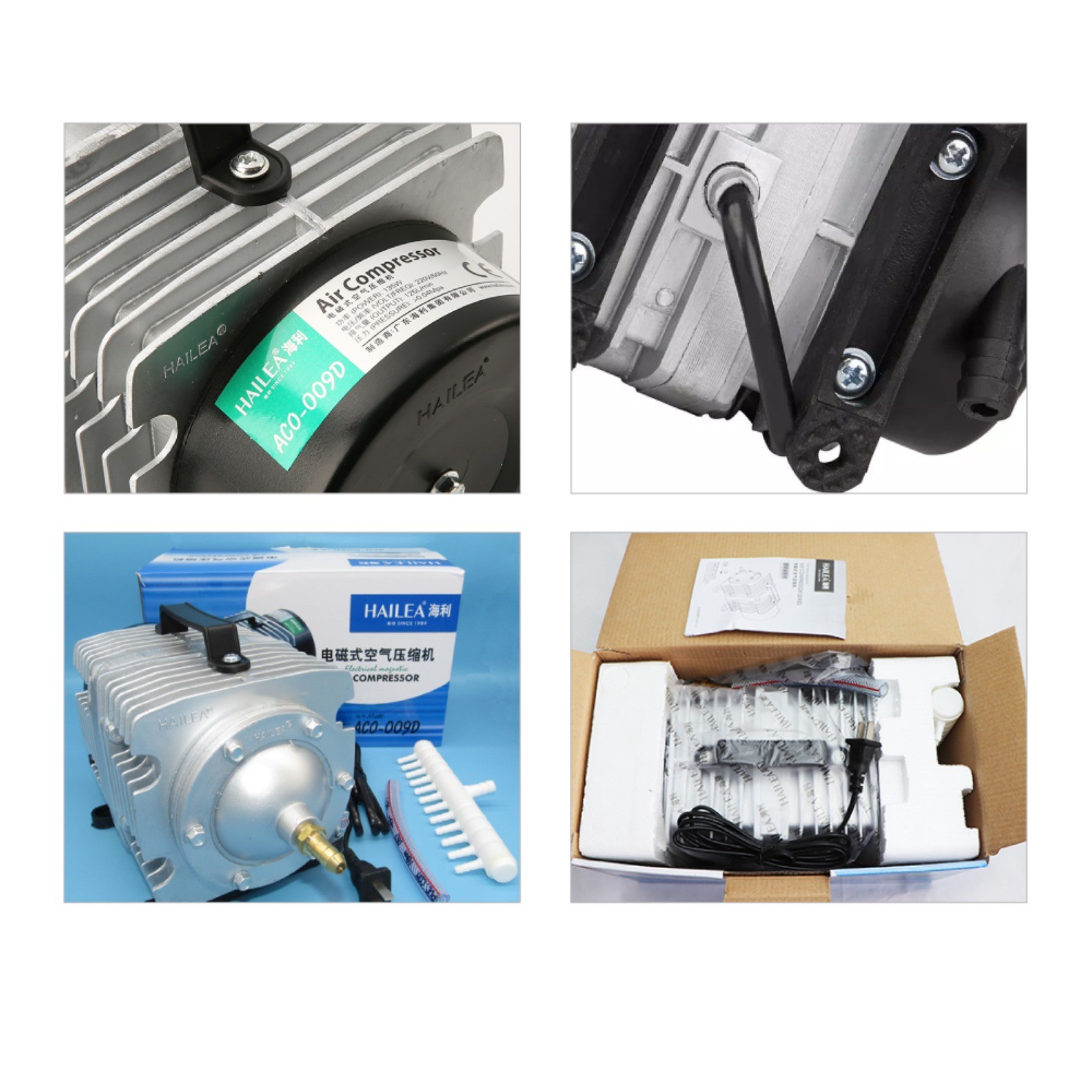 135W ACO-009D 220V/50HZ Air Compressor Air Pump for CO2 Laser Engraving Machine