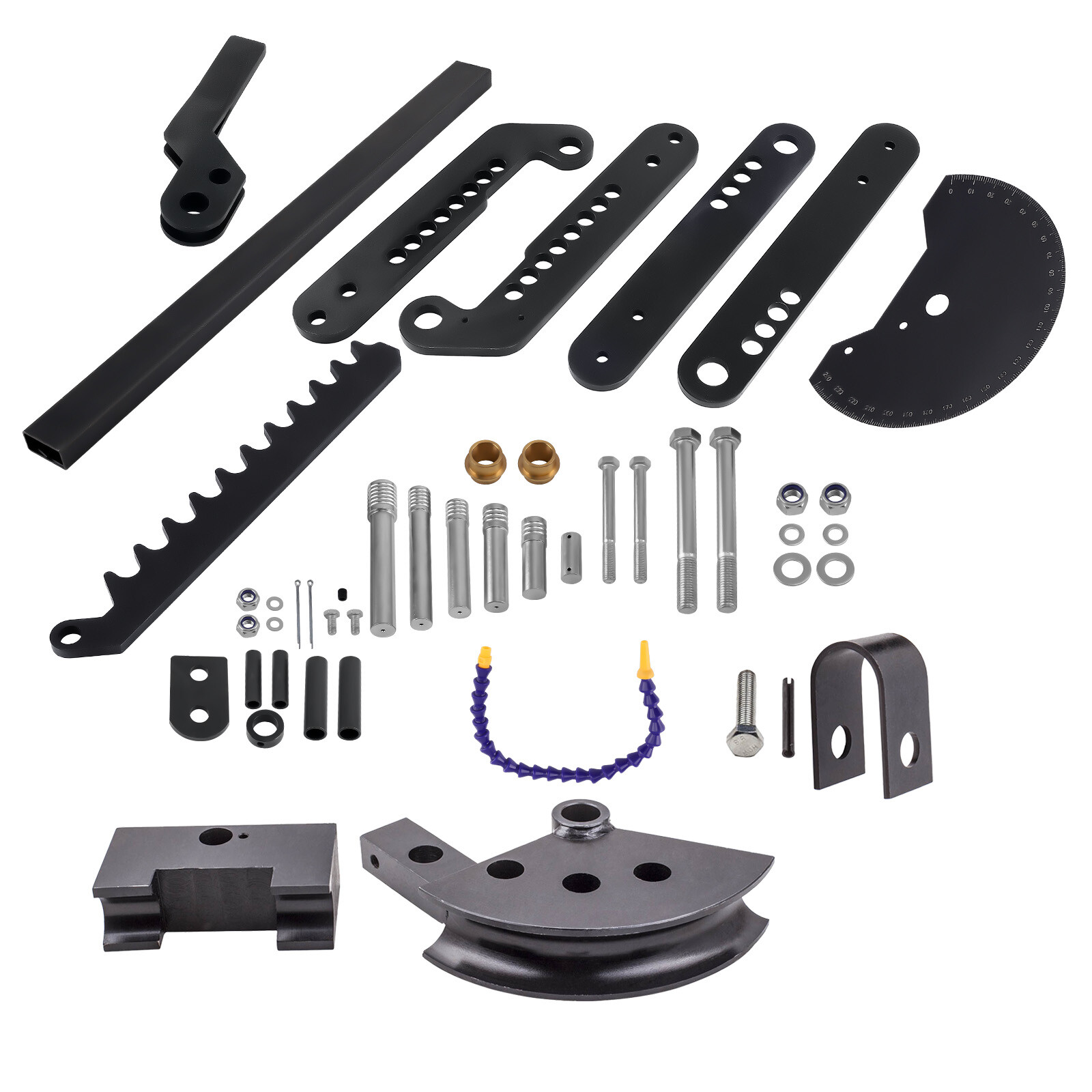 Black Steel Manual Pipe and Tube Bender + 1-5/8″ X 5″ 120 Degree Tubing Dies