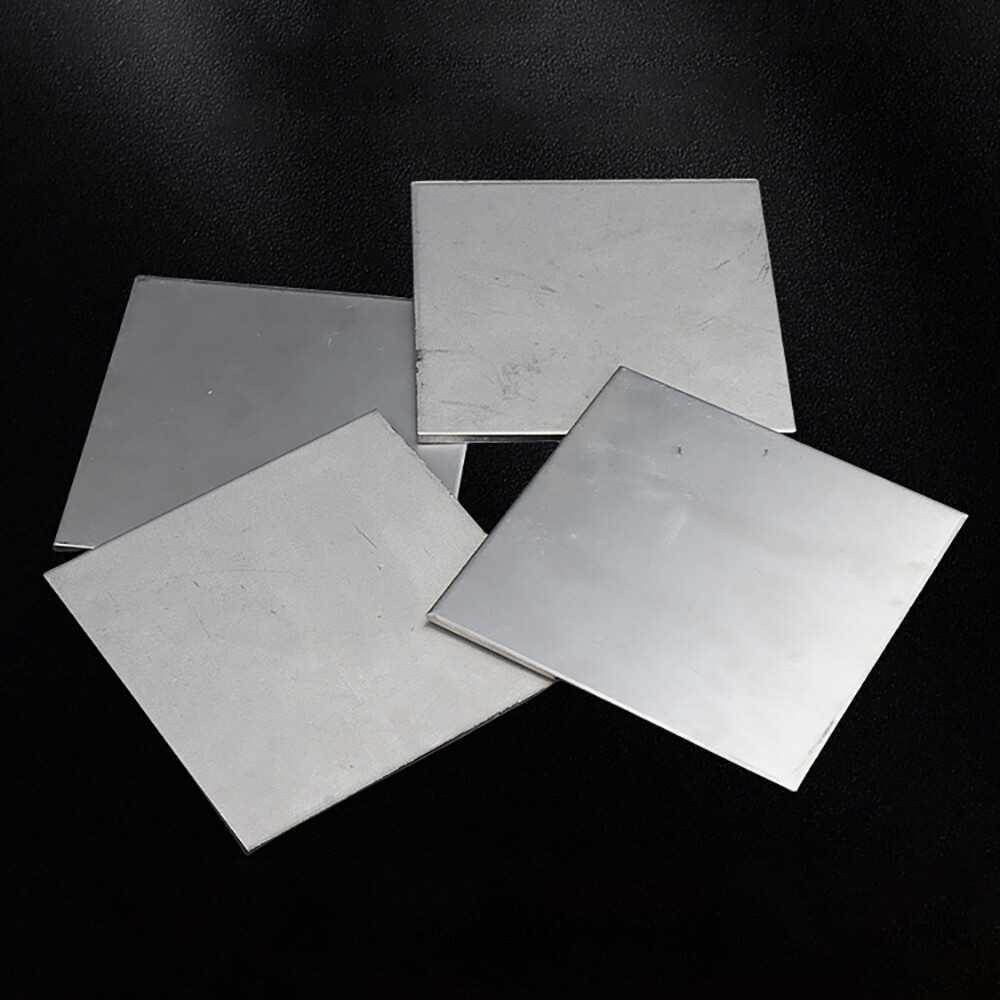 100mmX100mmX0.5mm Silver TC4/GR5 0.5mm Thick Titanium Alloy Metal Plate Ti Sheet