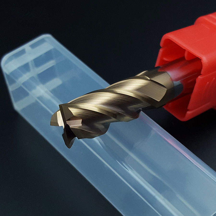 4 Blade 55° Hard Alloy Tungsten Steel Milling Cutter CNC Tool Straight Shank