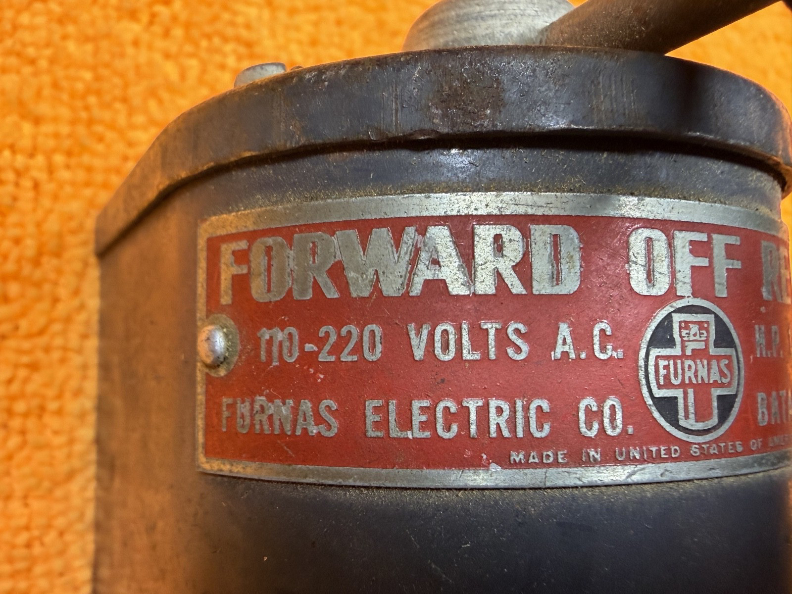 Vintage Atlas Lathe Furnas R1A Reversing Drum Switch 1 HP 110-220V Forward Rever