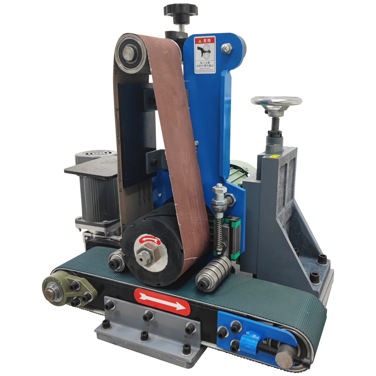 220V Flat Polishing &Sharpening Machine Single-Head Belt Sander Rust Deburring