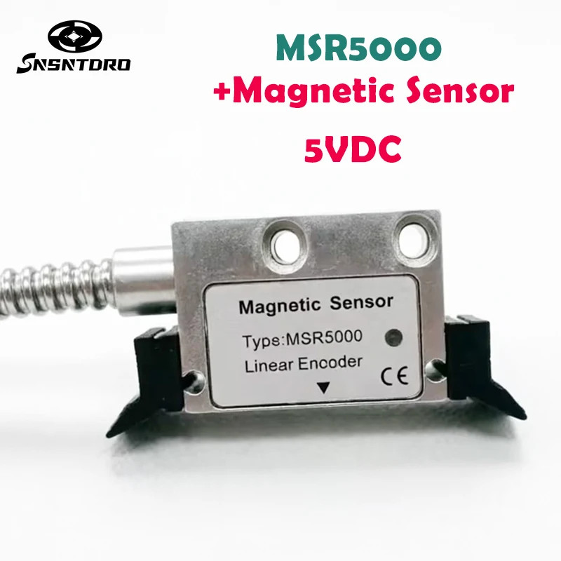 MSR5000 Magnetic Head Sensor 5VDC ±5μm/M Lathe Grinder DRO Magnetic Scale