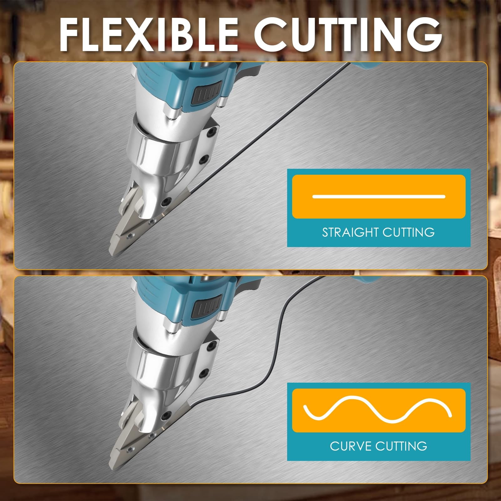 ZUYIYI Cordless Metal Shear Cutter for Makita 18V Battery (Not Included), 400…
