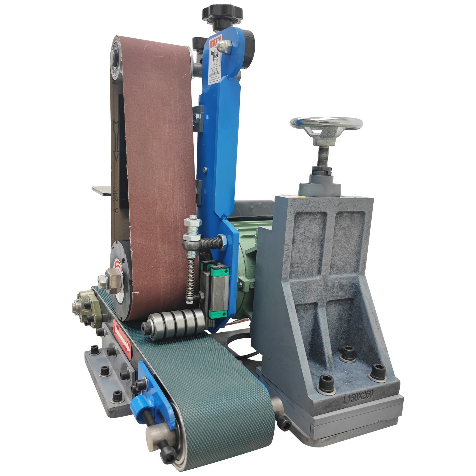 220V Flat Polishing &Sharpening Machine Single-Head Belt Sander Rust Deburring