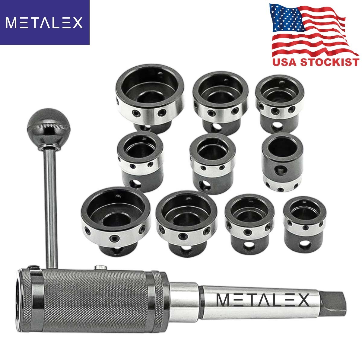 MT3 Sliding Lathe Tailstock Die Holder Set Metric & Imperial Threading Tool USA