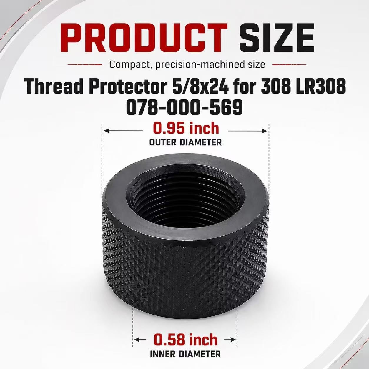 12 PCS Thread Protector Combo Fits 6x 5/8×24 & 6x 1/2×28 Durable Steel Guard