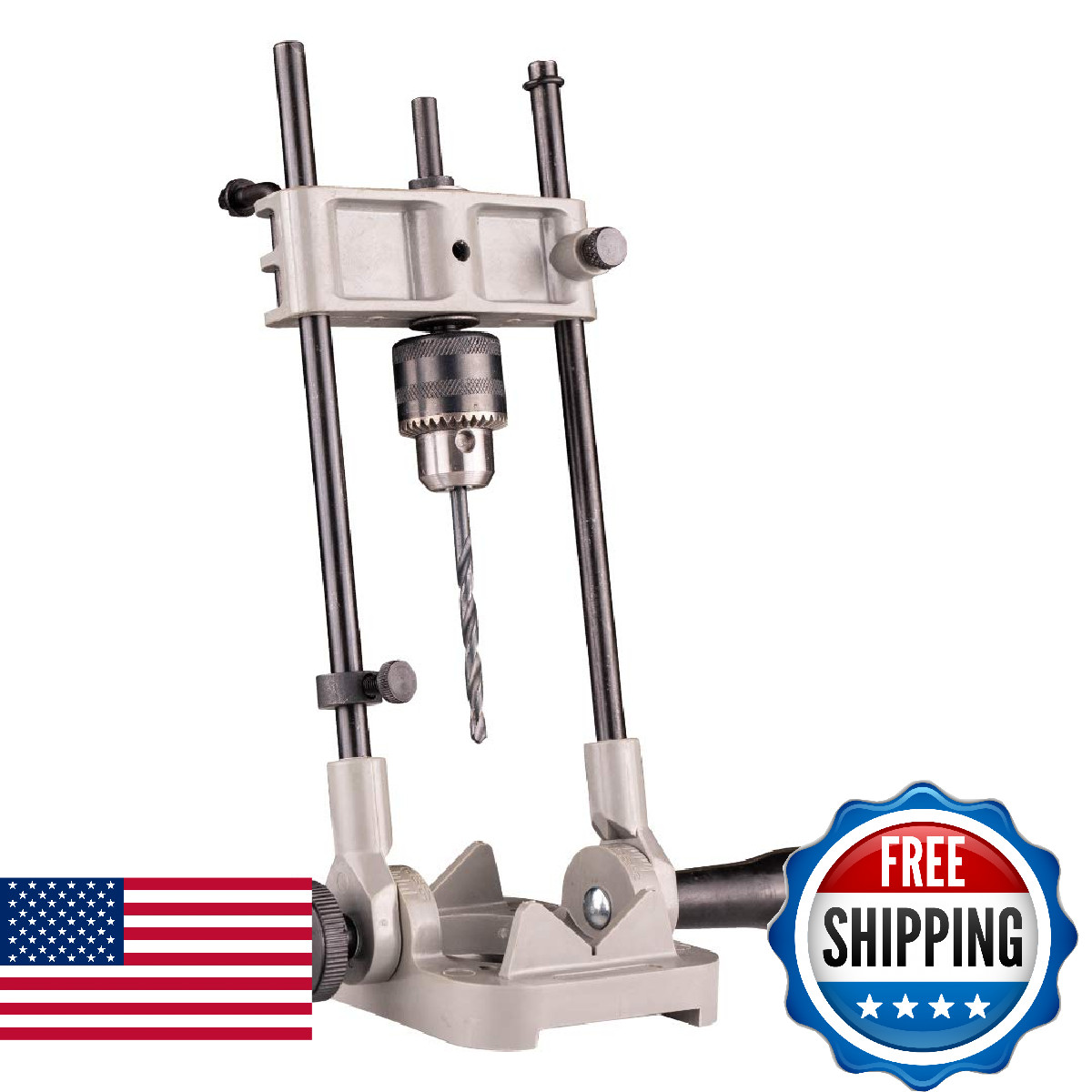 General Tools Precision Drill Guide for 3/8in or 1/2in Power Drills Portable Lig