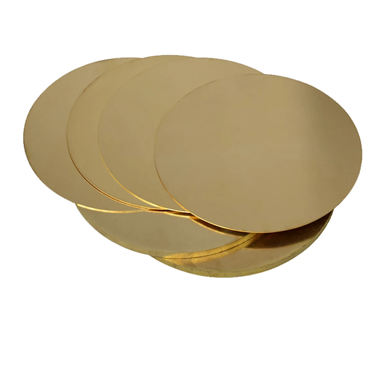 1pcs H62 Brass Discs Flat Round Sheet Wall Dia 50/60/80/100mm Thick 0.5/1/2/3mm