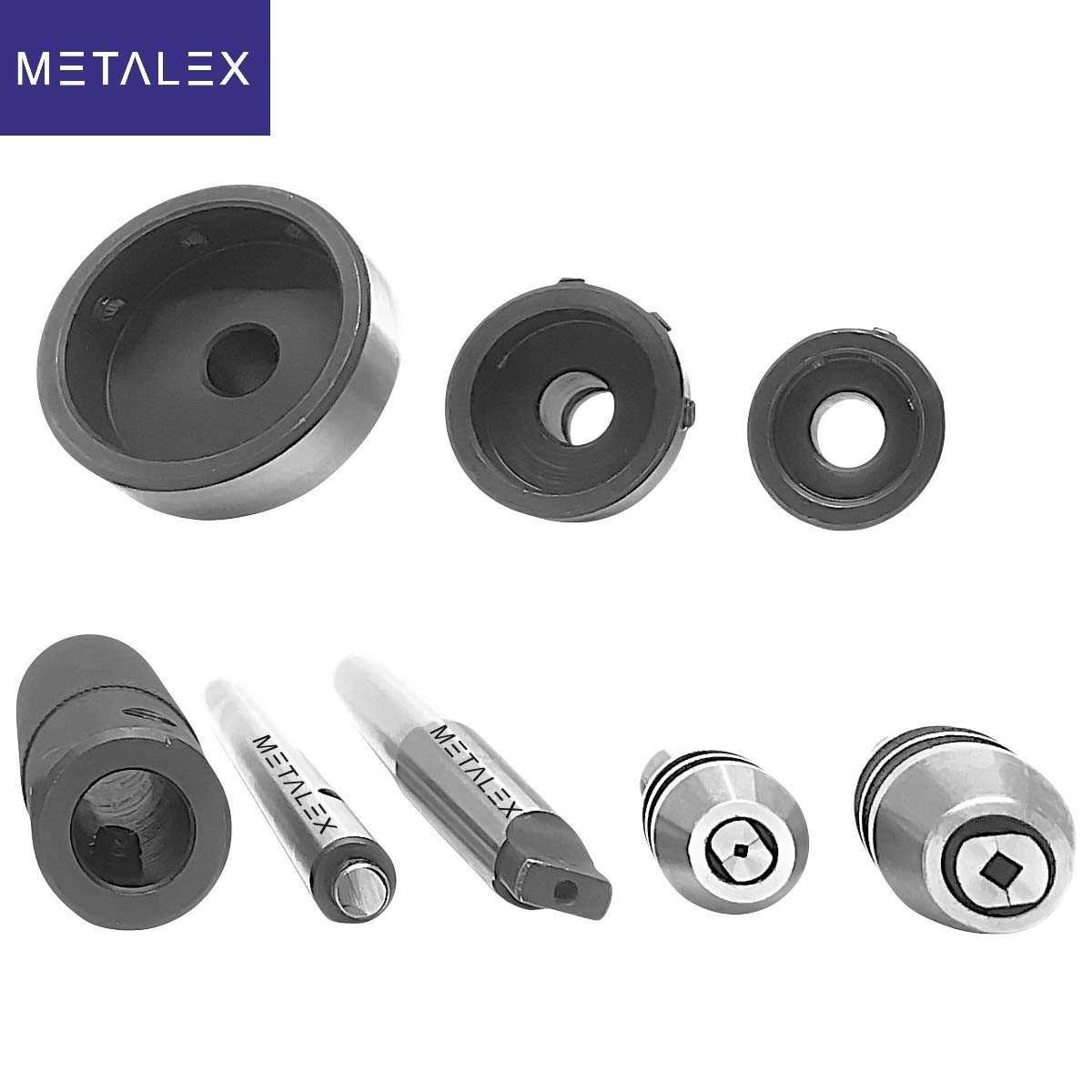 Lathe Tailstock Tap And Die Holder Set MT3 Shank Threading Tapping Kit 8 Pcs USA
