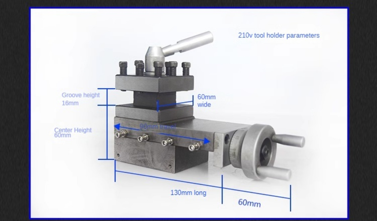 WM180V/210V Lathe Tool Holder Assembly Small General Machine Tool Holder