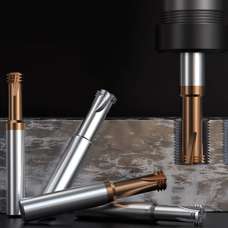 3-Teeth Thread Milling Cutter For Steel/Aluminum 3 Flute End Mill Tungsten Steel