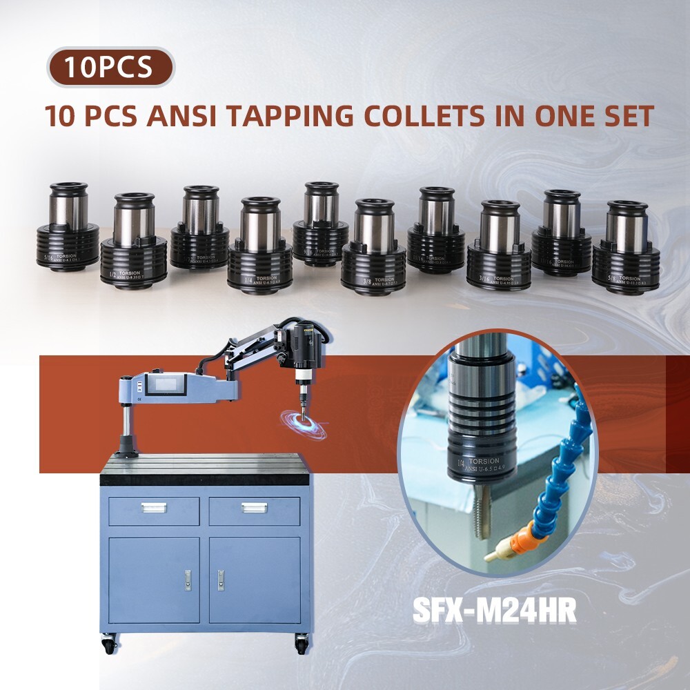 US Stock 10PCS TC820 ANSI Collets Tap Torque Collet for M24HR Tapping Machine
