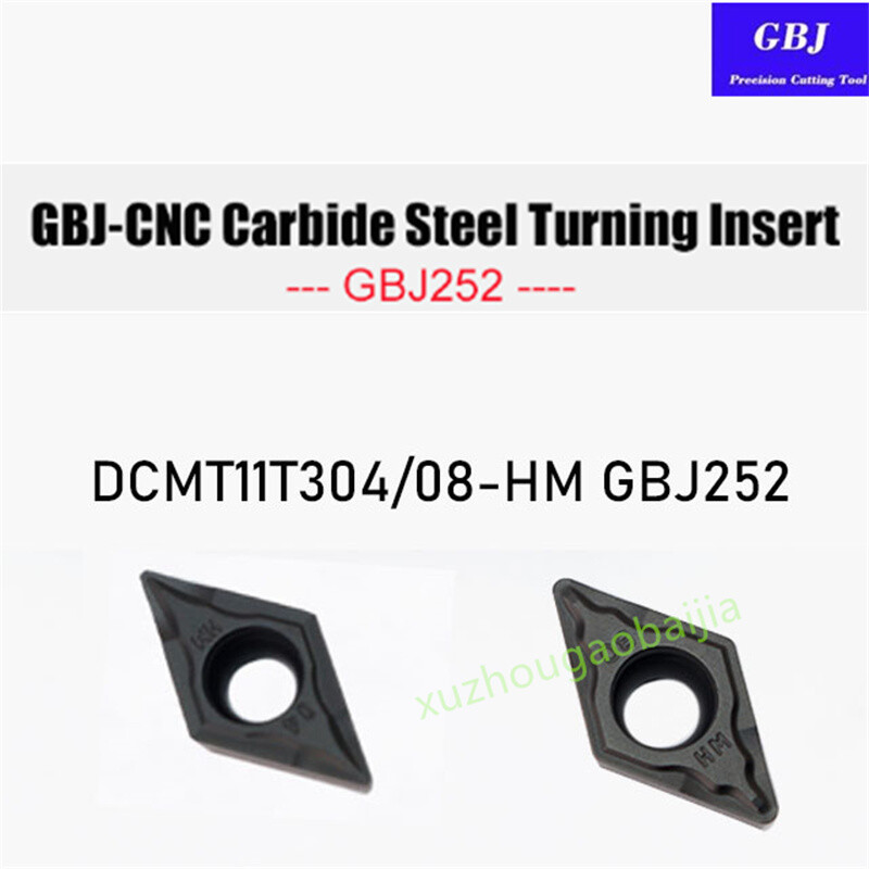 GBJ-CNC DCMT11T304-HM DCMT11T308-HM GBJ252 Carbide turning inserts For steel