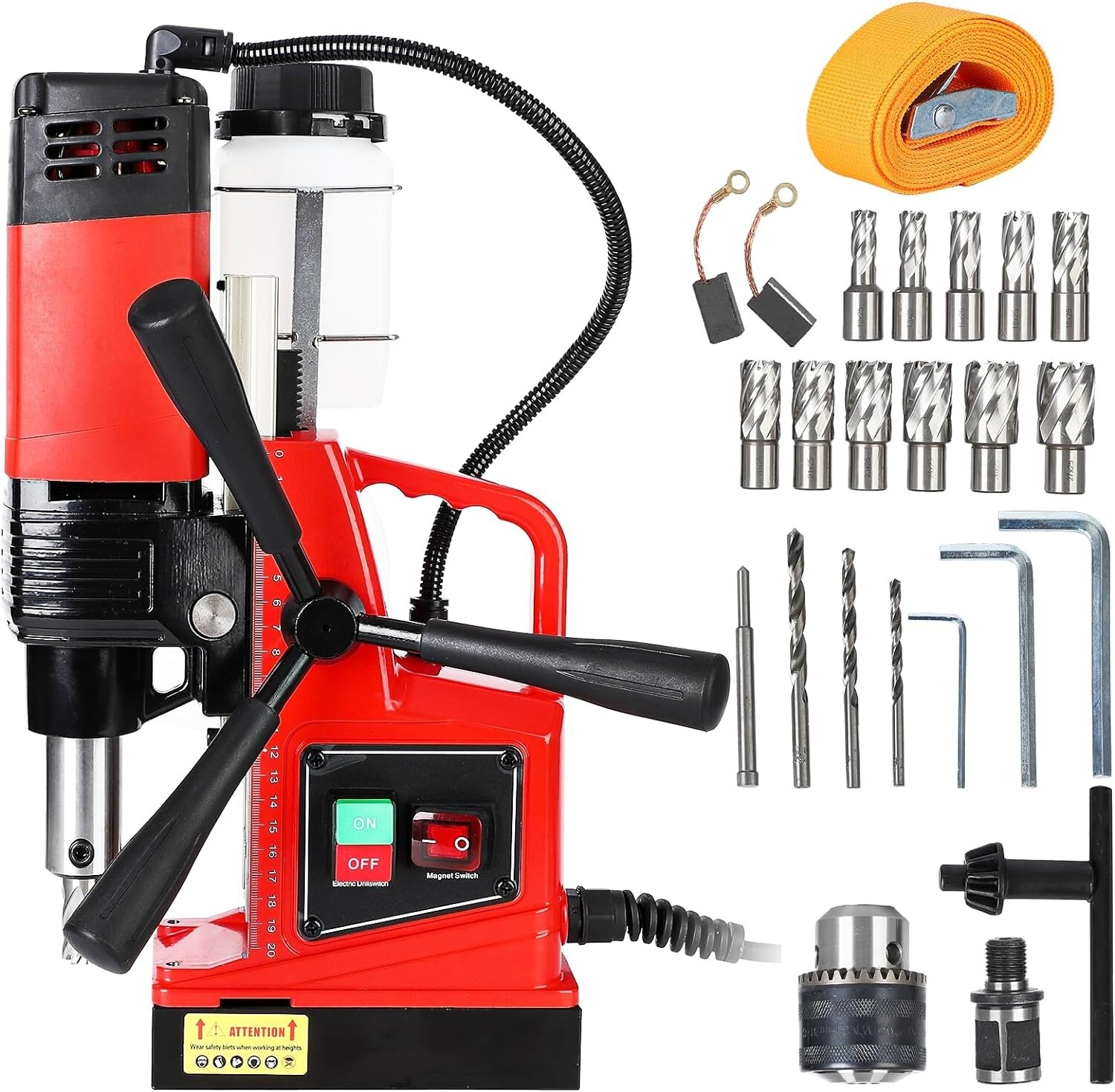 1.6″ Boring Magnetic Drill Press 1300W 2922lbf/13000N Drilling Machine 810 RPM