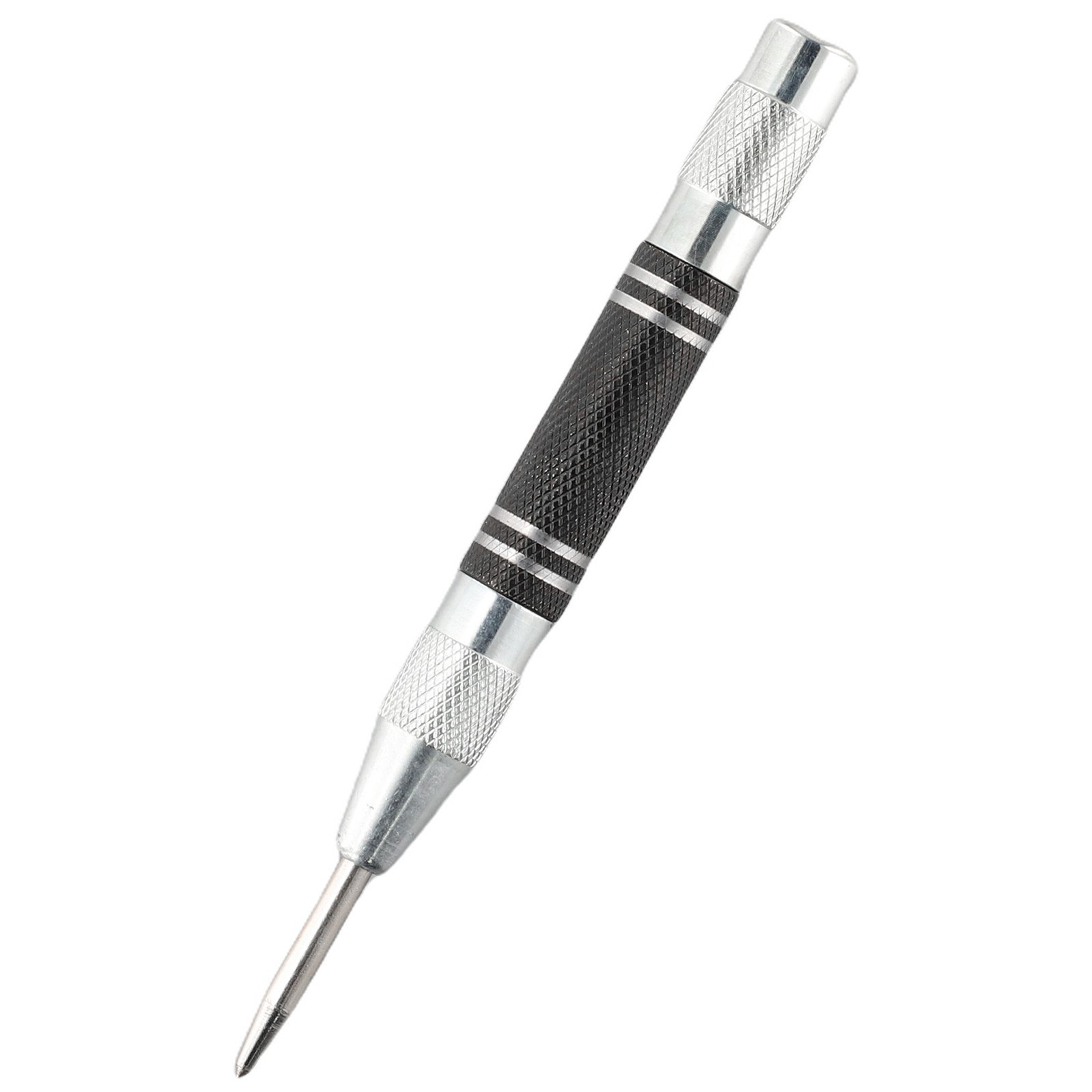 Automatic Center Punch Adjustable Positioning Center Punch Silver Black