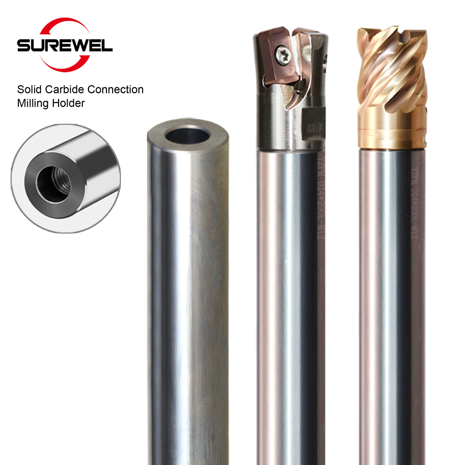 Carbide Modular Type Connection milling cutter holder Shock Resistant Tool Rod