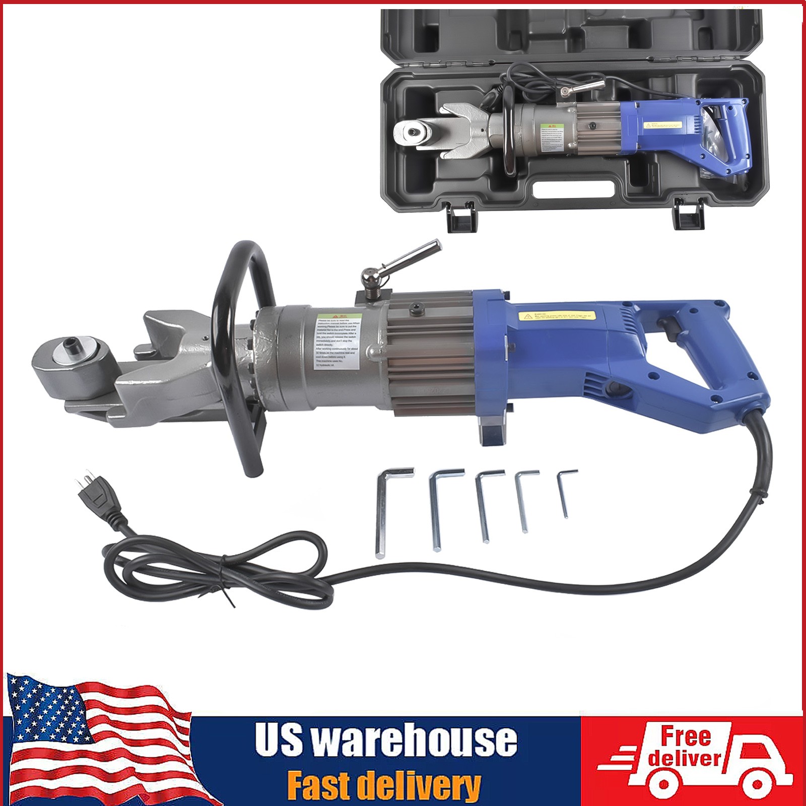 New For Rebar Steel Bender 900W RB16mm 5/8″ Electric Hydraulic Hand Held 0°-130°