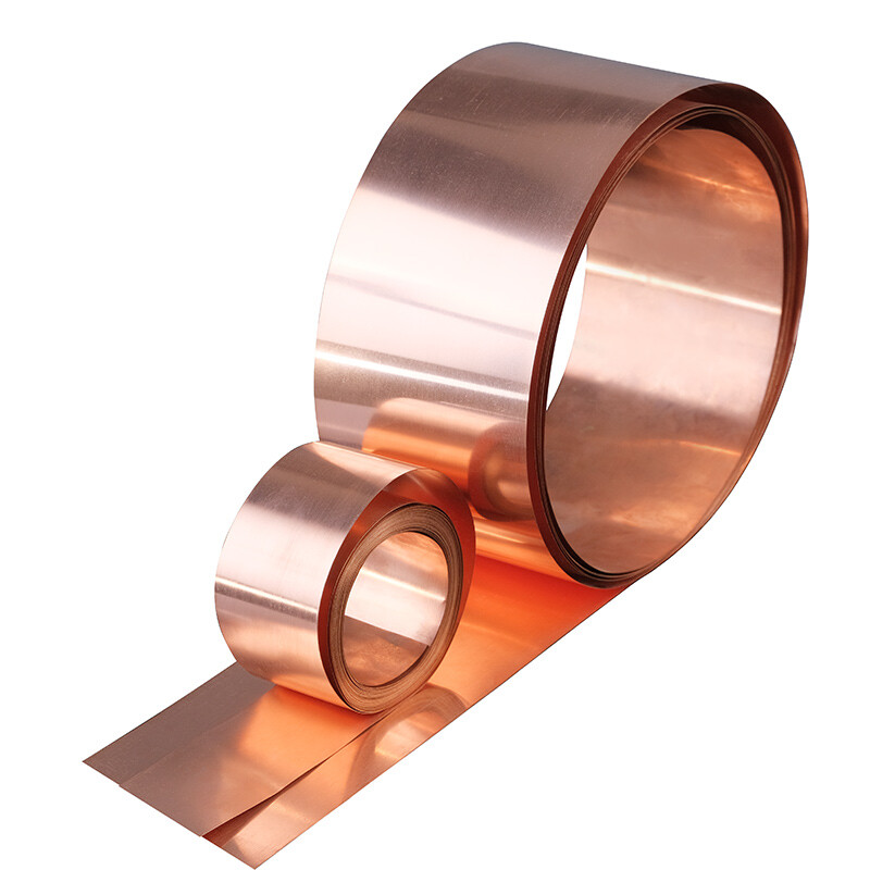 99.9% Pure Copper Metal Sheet Foil Plate Thick 0.05-1mm, Width 10-400mm, 1 Meter