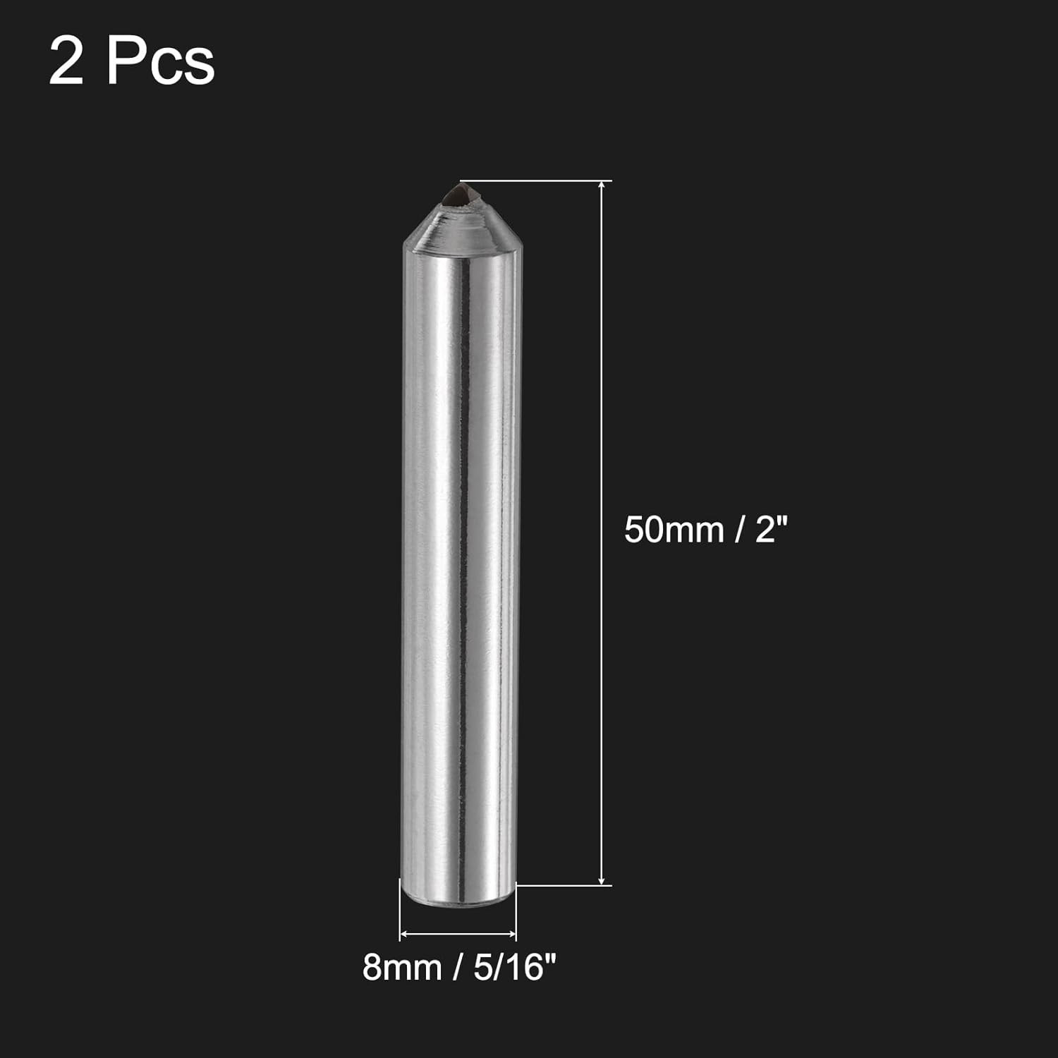 2Pcs Diamond Dressers, 8Mm X 50Mm (5/16″ X 2″) Single Tapered Point Grinding Whe