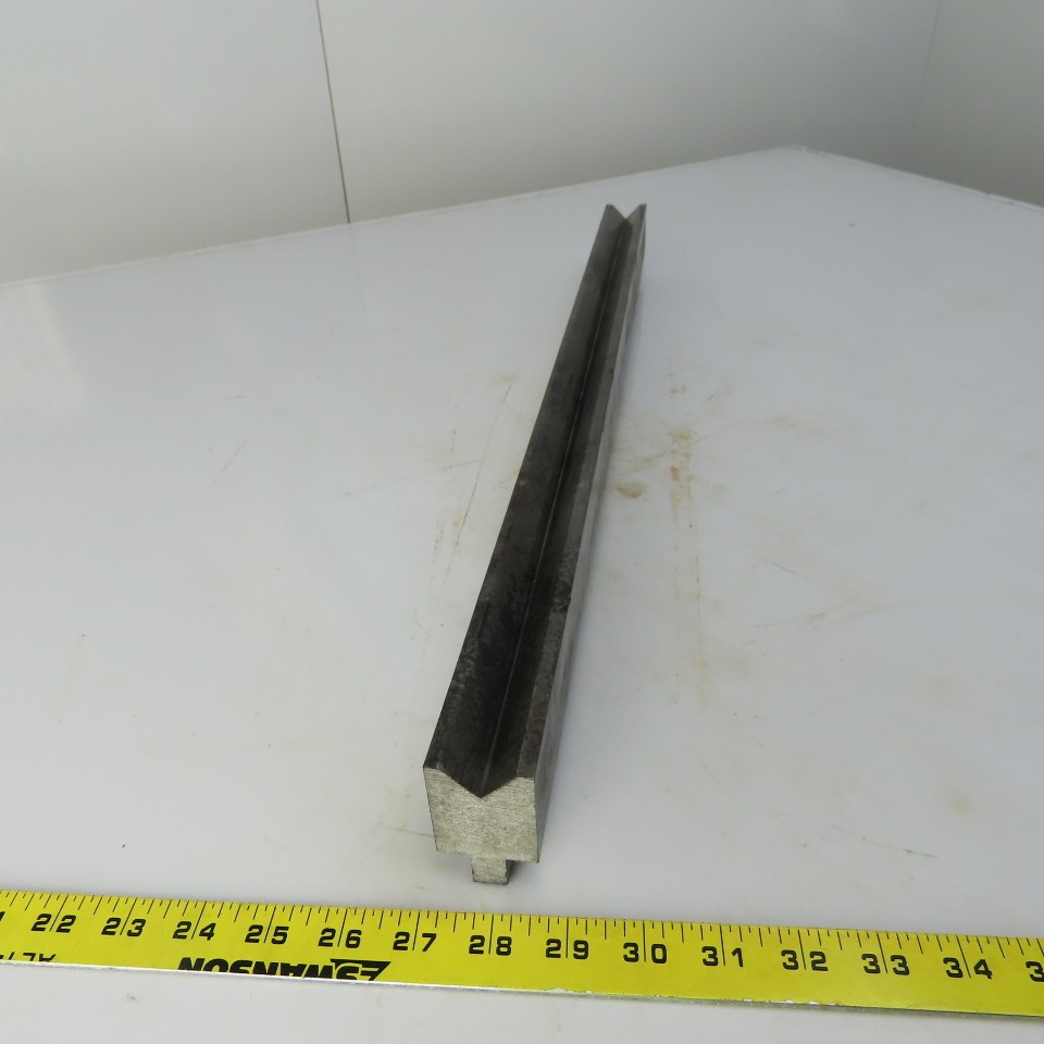 25-1/4″ Press Brake Forming V Angle Die Block 7/8″ opening 2-3/8″ Ht. 1-3/8″ Th