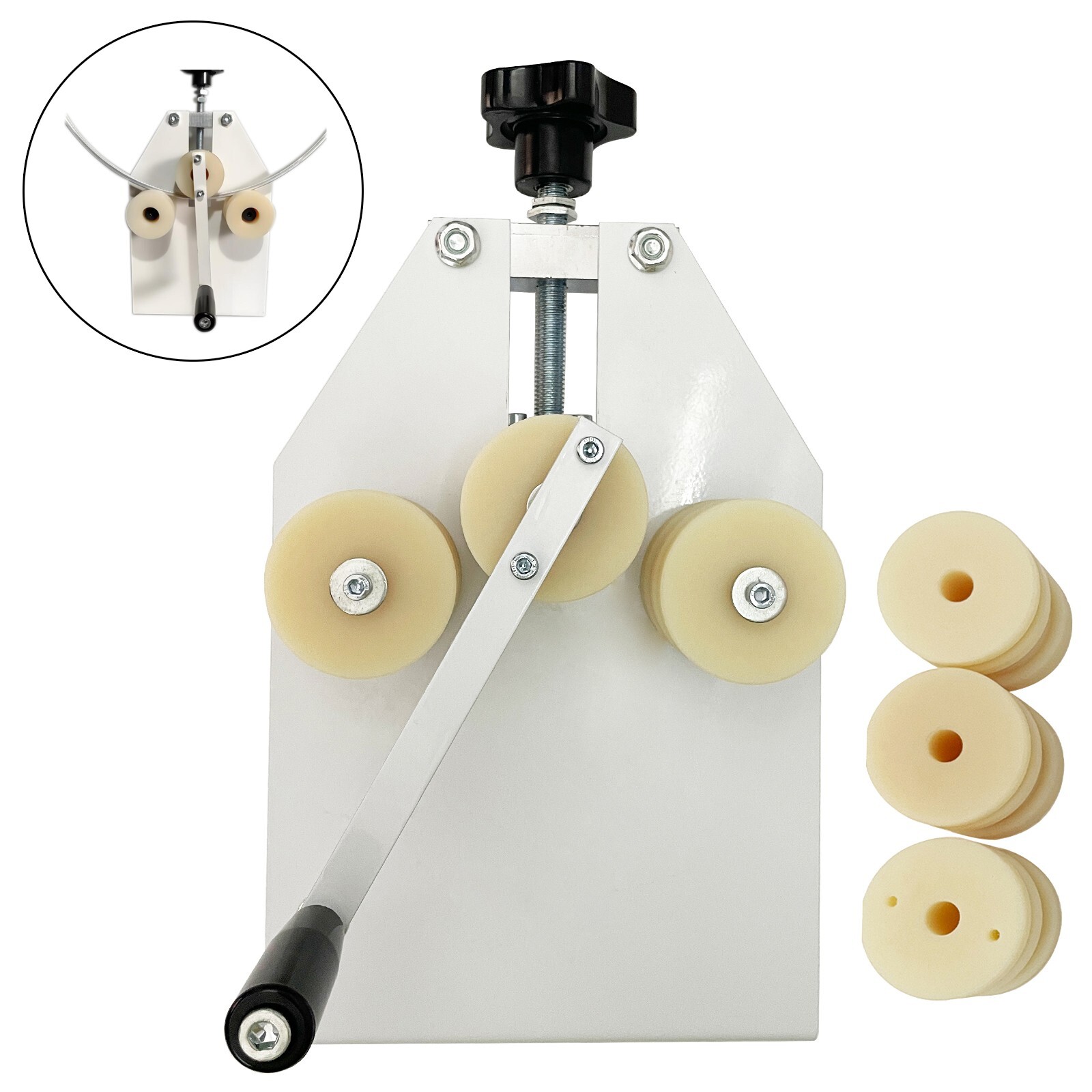 0.2″-0.6″ Manual Aluminum Bar Stainless Steel Bending Machine with 6 Nylon Mold