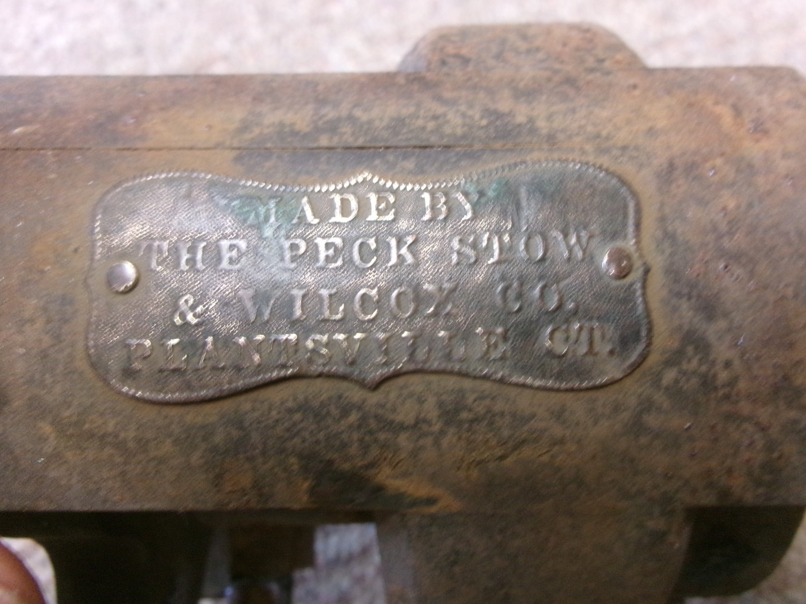 1867 ANTIQUE PECK STOW & WILCOX CO. METAL WORKING TOOL WIRING MACHINE HAND CRANK
