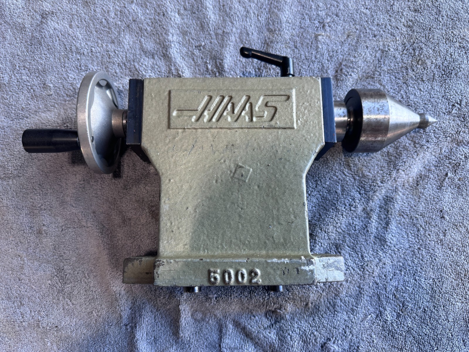 Haas HTS6 Manual Tailstock with Royal Versa-Turn Live Center #3 Morse Taper