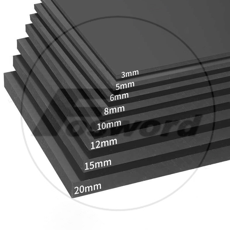 Black POM Sheet Engineering Plastic Polyformaldehyde Plate Thickess 2mm -50mm