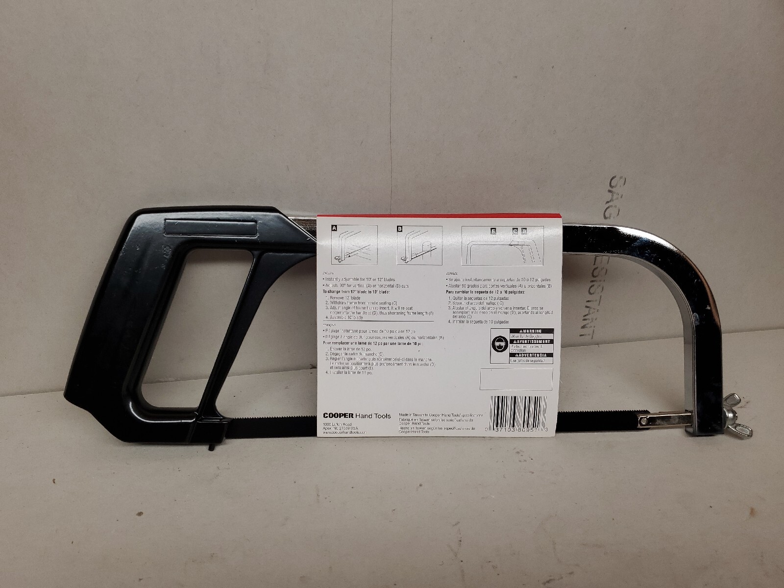 Nicholson General Purpose Hacksaw 10″ & 12″ Blade Cuts Metal Plastic Wood 80951