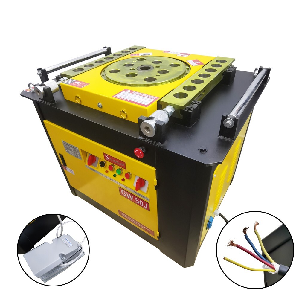 GW50J 220V 3PH 5.36HP 1/4” to 2″ 0-180° Steel Bender Table Bending Machine