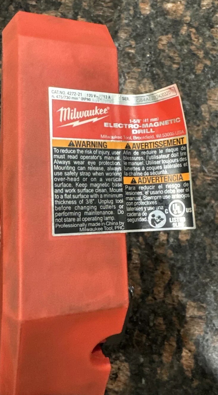 Milwaukee 4272-21 1-5/8″ Electromagnetic Drill Magnet Side Panel And Switch